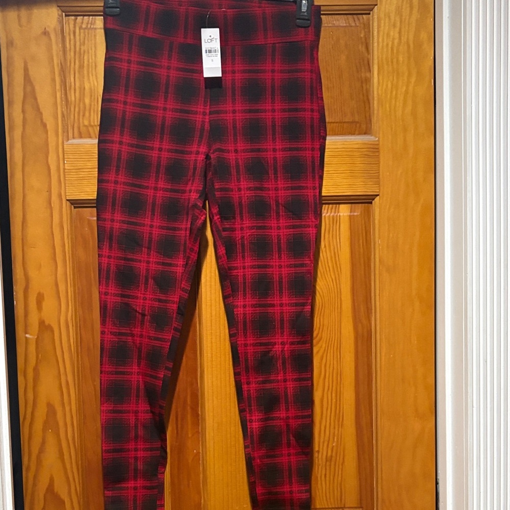 Port S Red and Black Plaid Leggings